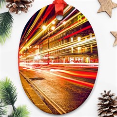 Telephone Box London Night Ornament (oval)