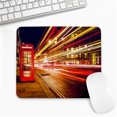 Telephone Box London Night Large Mousepad by Uceng