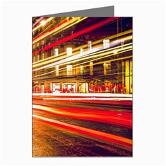 Telephone Box London Night Greeting Cards (pkg Of 8) by Uceng