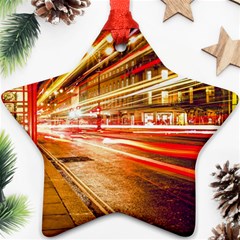 Telephone Box London Night Star Ornament (two Sides)