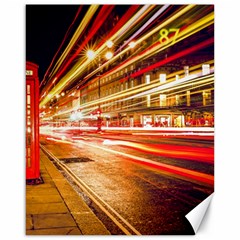 Telephone Box London Night Canvas 16  X 20  by Uceng