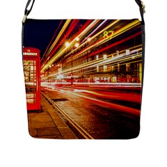 Telephone Box London Night Flap Closure Messenger Bag (l) by Uceng