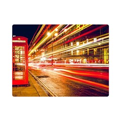 Telephone Box London Night Premium Plush Fleece Blanket (mini) by Uceng