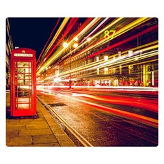 Telephone Box London Night Premium Plush Fleece Blanket (small) by Uceng