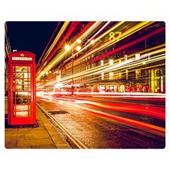 Telephone Box London Night Premium Plush Fleece Blanket (medium) by Uceng