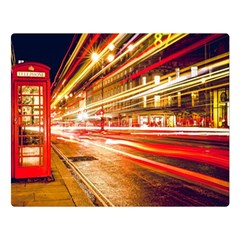 Telephone Box London Night Premium Plush Fleece Blanket (large) by Uceng