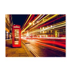 Telephone Box London Night Crystal Sticker (a4) by Uceng