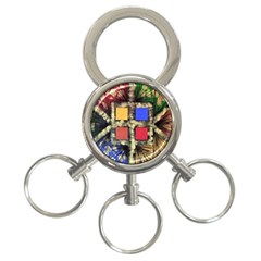 Acrylic Painting  3-ring Key Chain by Rbudhiya