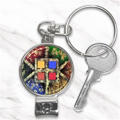 Acrylic Painting  Nail Clippers Key Chain