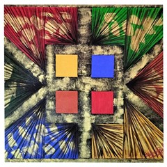 Acrylic Painting  Wooden Puzzle Square by Rbudhiya