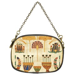 Egyptian Paper Papyrus Hieroglyphs Chain Purse (two Sides) by Vaneshop