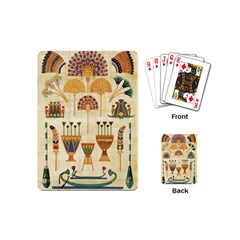 Egyptian Paper Papyrus Hieroglyphs Playing Cards Single Design (mini) by Vaneshop