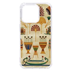 Egyptian Paper Papyrus Hieroglyphs Iphone 14 Pro Tpu Uv Print Case by Vaneshop