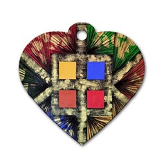 Acrylic Painting  Dog Tag Heart (one Side)