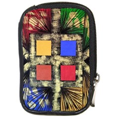 Acrylic Painting  Compact Camera Leather Case