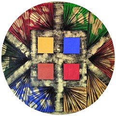 Acrylic Painting  Wooden Puzzle Round by Rbudhiya