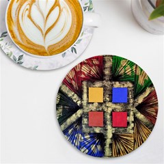 Acrylic Painting  Uv Print Round Tile Coaster by Rbudhiya