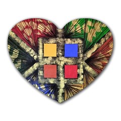 Acrylic Abstract Art Design  Heart Mousepad by Rbudhiya