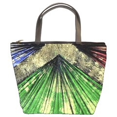 Acrylic Abstract Art Design  Bucket Bag