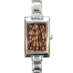 Acrylic Abstract Art Design  Rectangle Italian Charm Watch by Rbudhiya