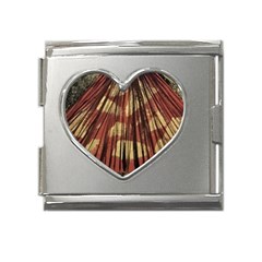 Acrylic Abstract Art Design  Mega Link Heart Italian Charm (18mm) by Rbudhiya