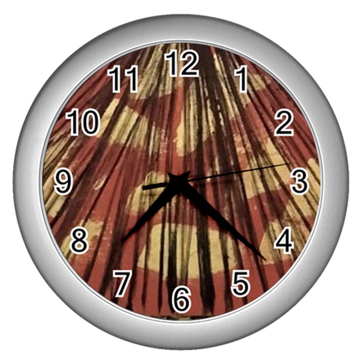 Acrylic abstract art design  Wall Clock (Silver)