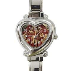 Acrylic Abstract Art Design  Heart Italian Charm Watch by Rbudhiya