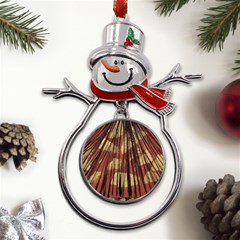 Acrylic Abstract Art Design  Metal Snowman Ornament by Rbudhiya