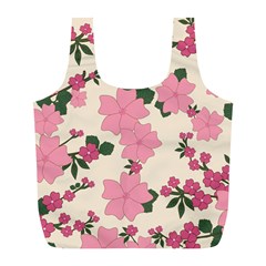 Floral Vintage Flowers Full Print Recycle Bag (l)