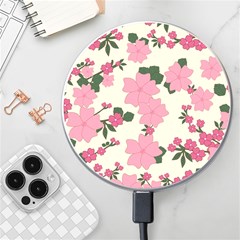 Floral Vintage Flowers Wireless Fast Charger(white)