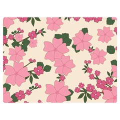 Floral Vintage Flowers Two Sides Premium Plush Fleece Blanket (extra Small)