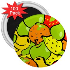 Fruit Food Wallpaper 3  Magnets (100 Pack) by Dutashop