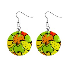 Fruit Food Wallpaper Mini Button Earrings by Dutashop