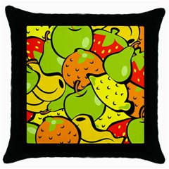 Fruit Food Wallpaper Throw Pillow Case (black) by Dutashop