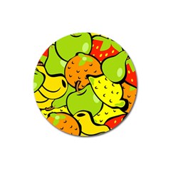 Fruit Food Wallpaper Magnet 3  (round) by Dutashop