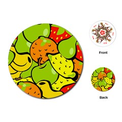 Fruit Food Wallpaper Playing Cards Single Design (round) by Dutashop