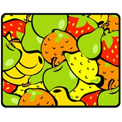 Fruit Food Wallpaper Fleece Blanket (medium) by Dutashop