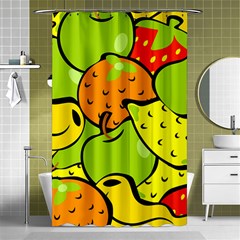 Fruit Food Wallpaper Shower Curtain 48  X 72  (small)  by Dutashop