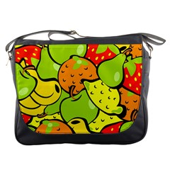 Fruit Food Wallpaper Messenger Bag by Dutashop