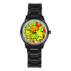 Fruit Food Wallpaper Stainless Steel Round Watch by Dutashop