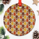 Sea Turtle Sea Life Pattern Ornament (Round) Front