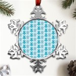 Sea Turtle Sea Animal Metal Small Snowflake Ornament Front