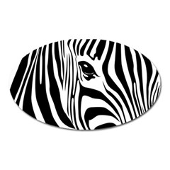 Animal Cute Pattern Art Zebra Oval Magnet by Amaryn4rt