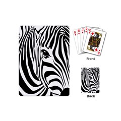 Animal Cute Pattern Art Zebra Playing Cards Single Design (mini)