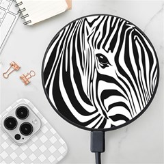 Animal Cute Pattern Art Zebra Wireless Fast Charger(black) by Amaryn4rt