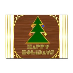 Art Deco Holiday Card Sticker A4 (10 Pack)