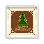 Art Deco Holiday Card Memory Card Reader (Square) Front