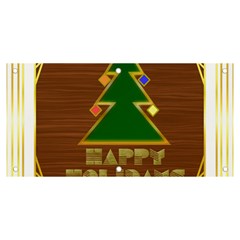 Art Deco Holiday Card Banner And Sign 6  X 3 