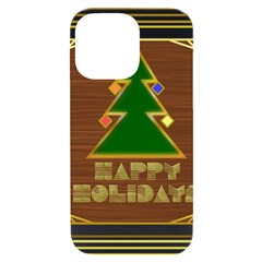 Art Deco Holiday Card Iphone 14 Pro Max Black Uv Print Case