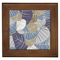 Ackground Leaves Desktop Framed Tile by Amaryn4rt